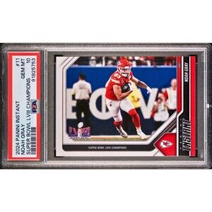 Noah Gray 2023 Panini NFL Superbowl LVIII Champions #11 Card PSA 10 Gem Mint